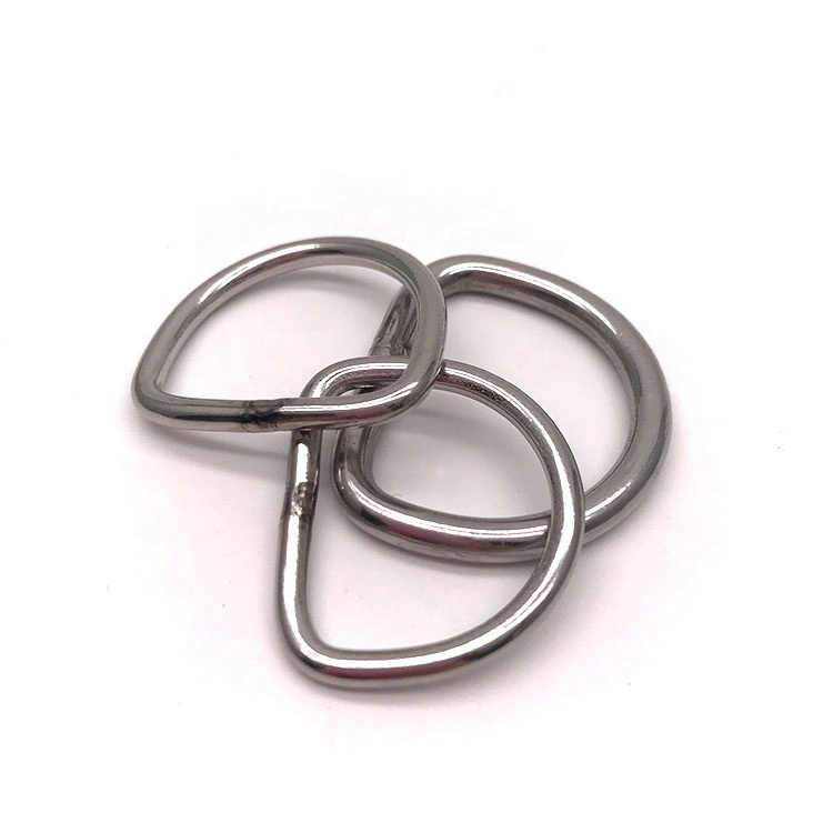 Metal Rigging Stainless Steel D Ring Welded Hardware Welding D Ring Factory Price Stainless Steel 316/304 Ring